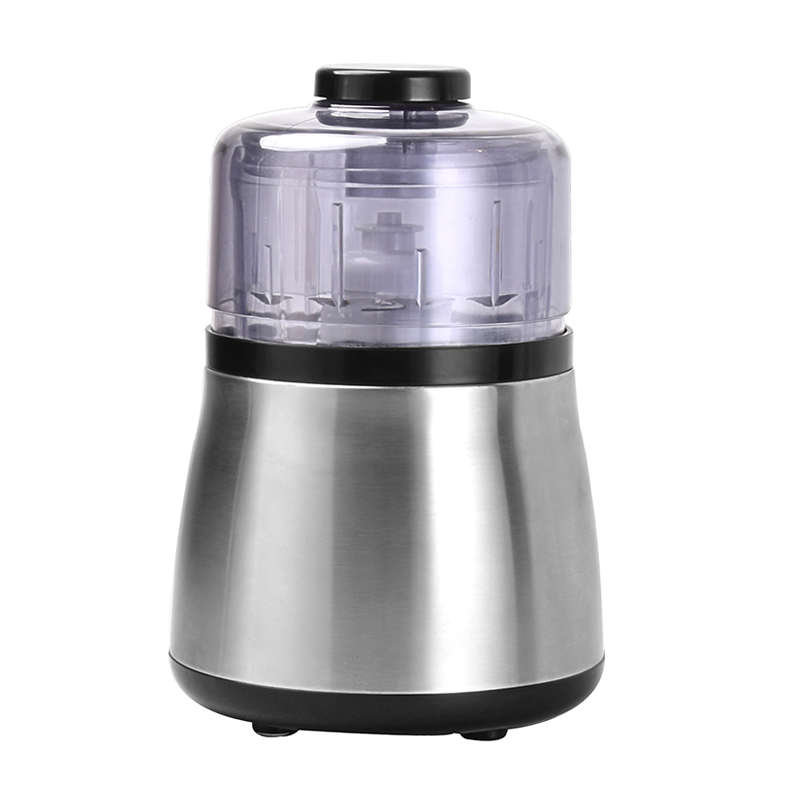 Proveedor de fábrica de potente picadora de alimentos max 800 W cuerpo de acero inoxidable tapa prensa inicio tamaño compacto