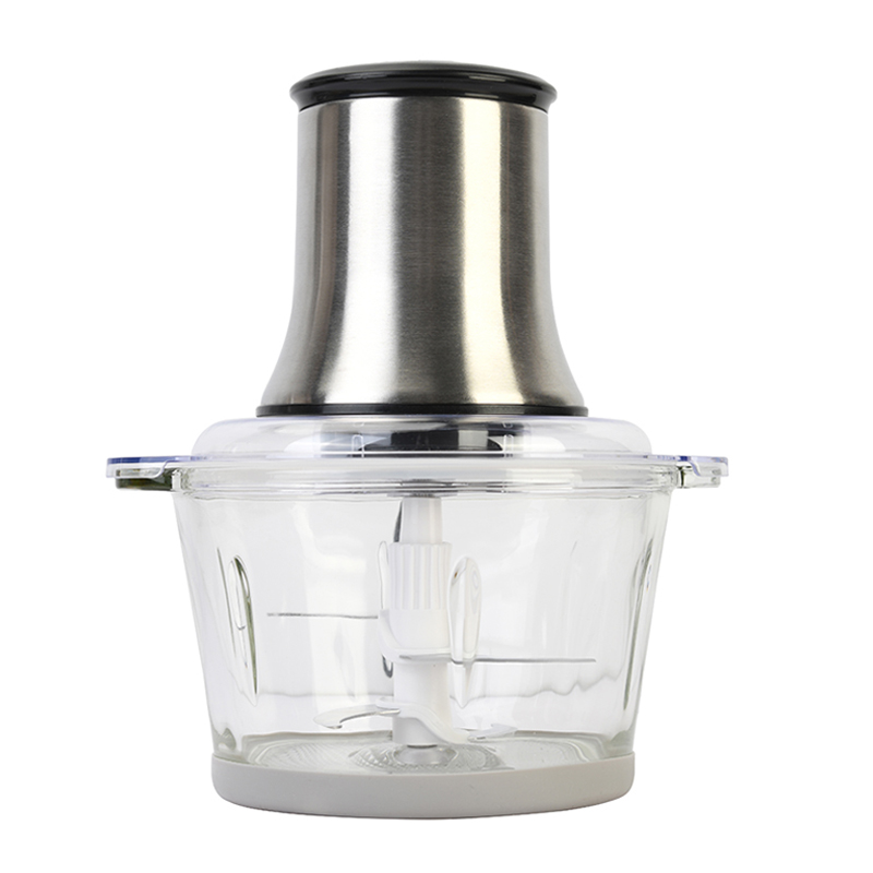 Proveedor OEM de cortador de picadora de carne picadora de alimentos con tazón de vidrio de 2L y 3L de gran capacidad