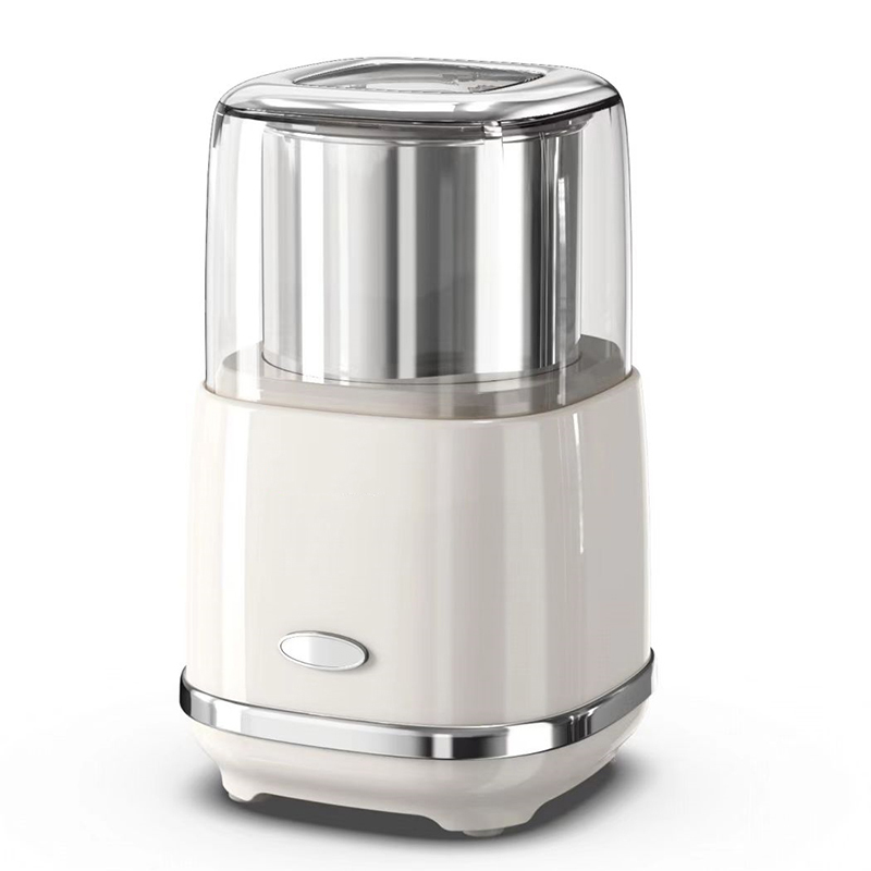 Proveedor de fábrica de molinillo de café en grano de acero inoxidable con tapa de un toque, cuerpo compacto