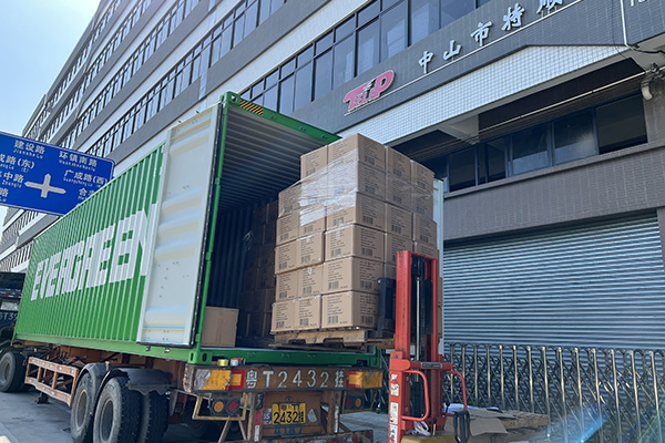 Horario apretado, contenedor de carga a tiempo