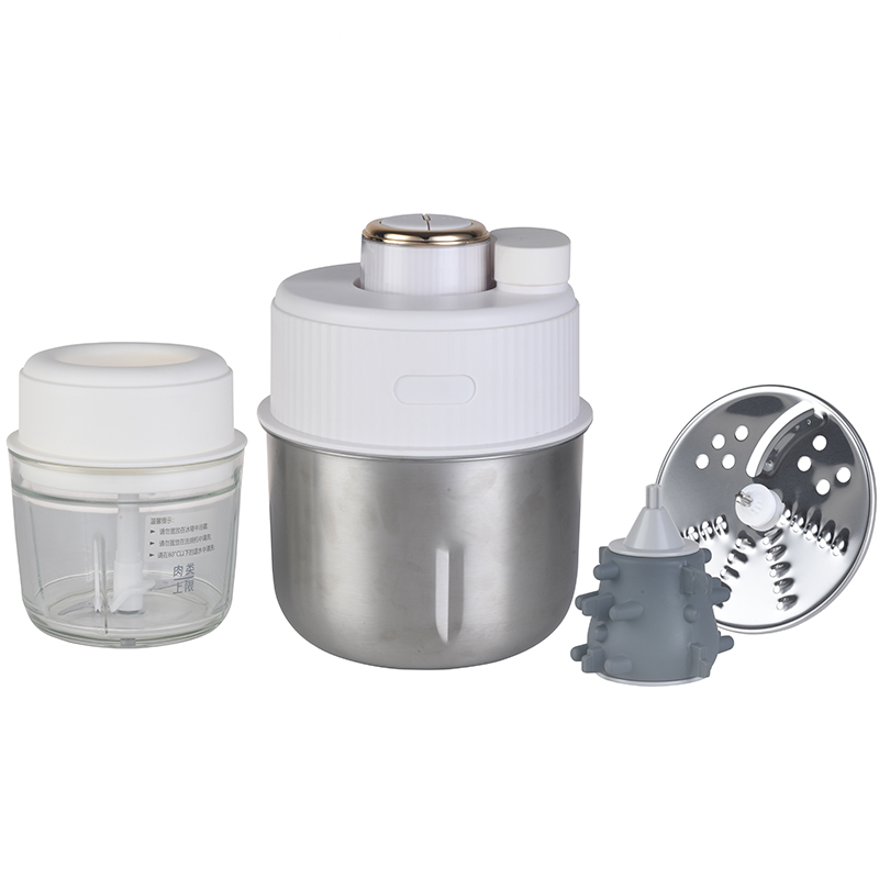 Proveedor de trituradora picadora de alimentos multifunción 2 tazones con vidrio y acero inoxidable 3L de capacidad