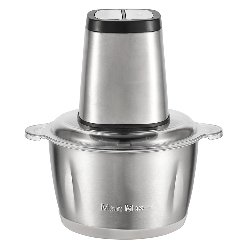 Fabricante de picadora de carne, picadora de verduras, recipiente de acero inoxidable y control de 2 velocidades de gran capacidad